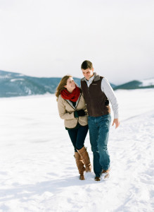 winter engagement photos