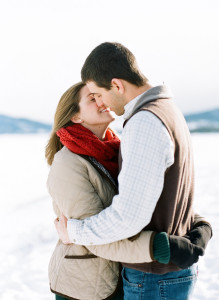 snowy engagement