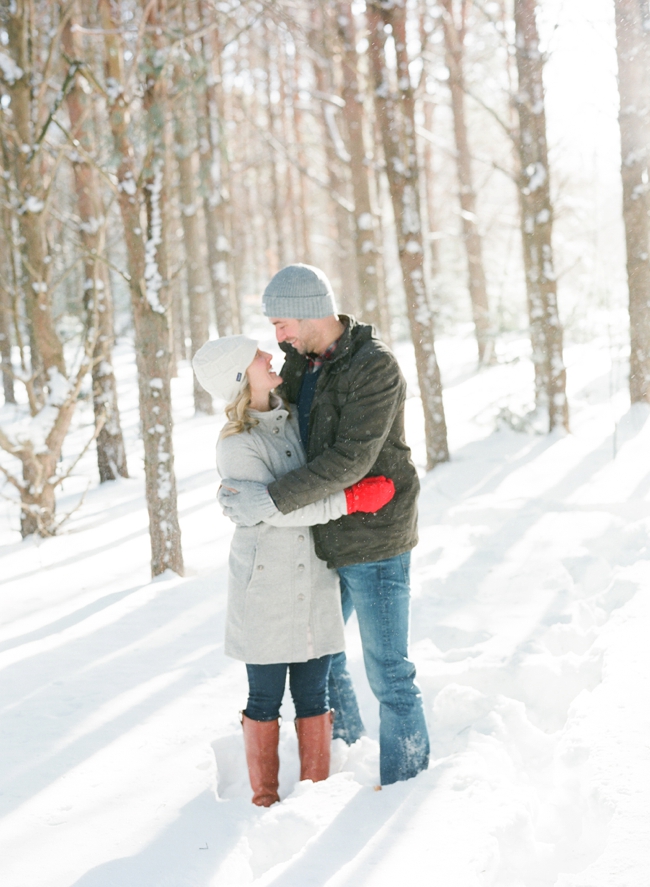 vermont snowy couples photos